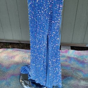Sparkling Blue Sequin Dress